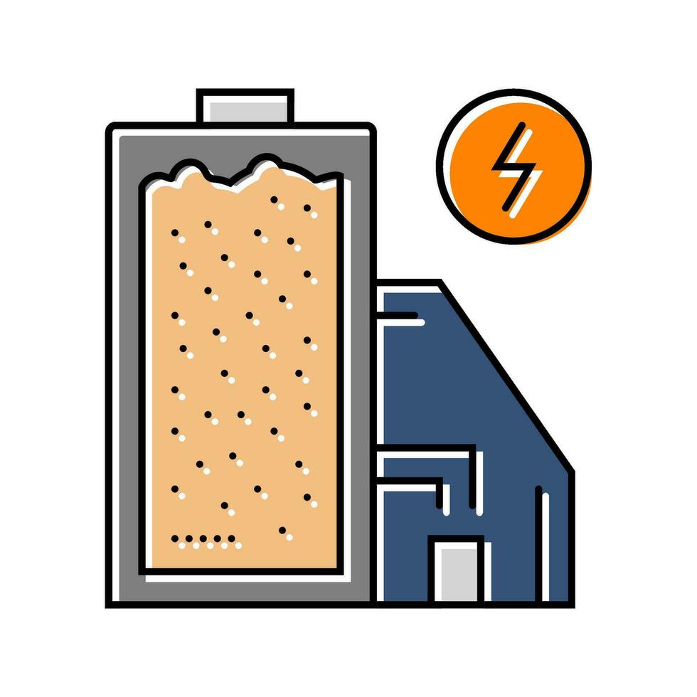 sand batteries future technology color icon vector illustration