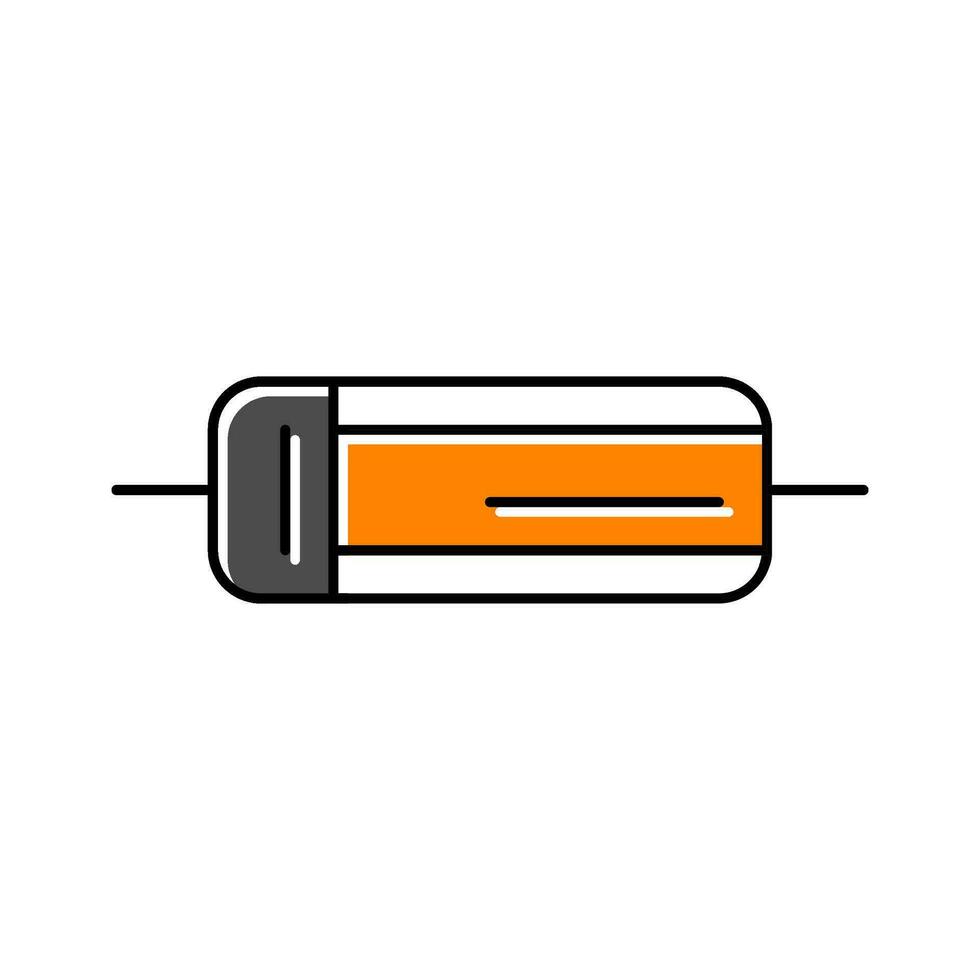 diode electronic component color icon vector illustration