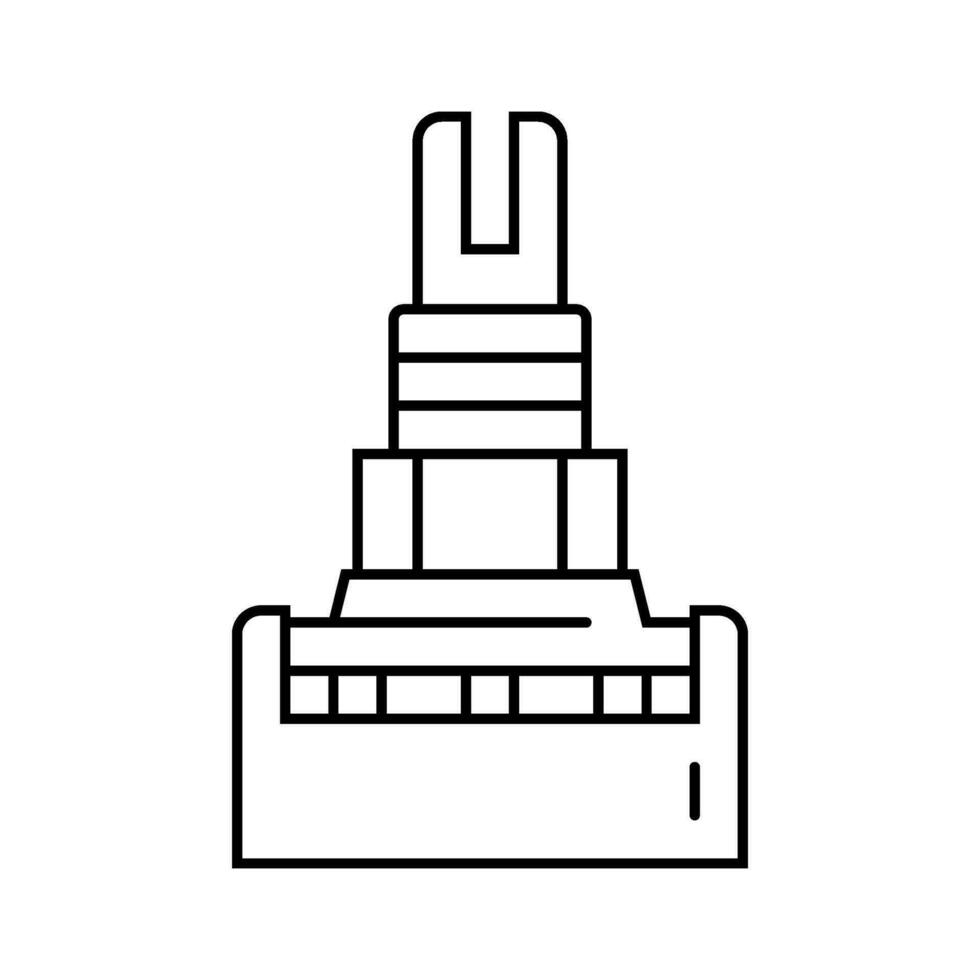 potentiometer electronic component line icon vector illustration