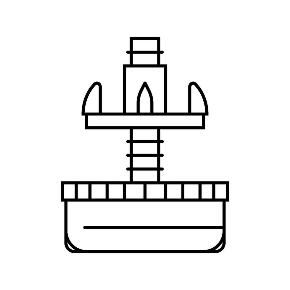 furniture leveler hardware fitting line icon vector illustration