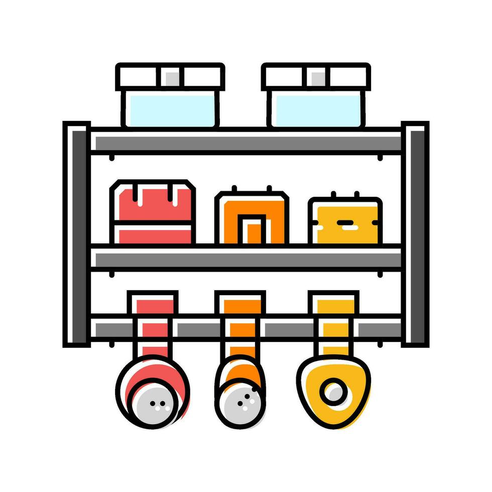 drill shelf garage tool color icon vector illustration