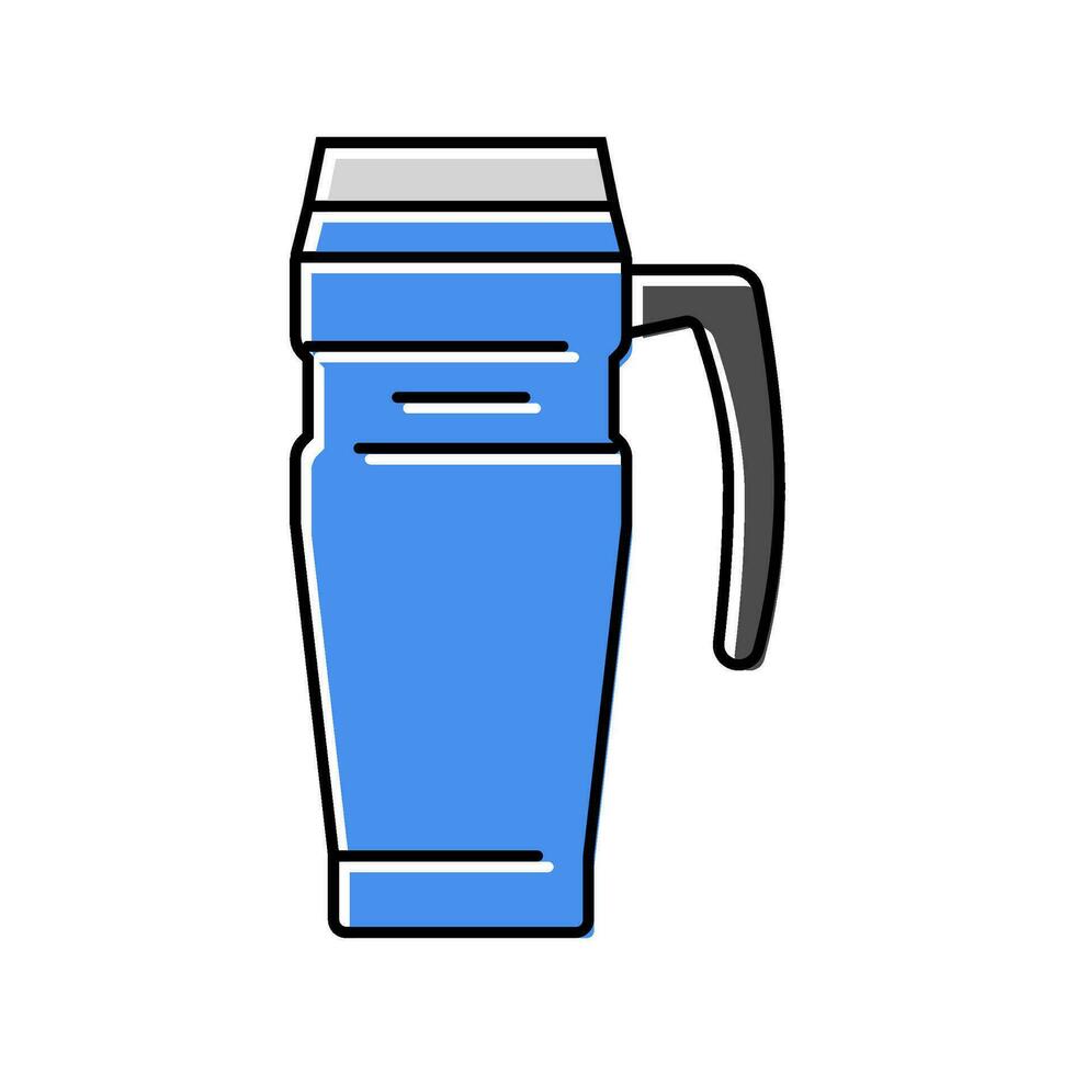 thermos mug home office color icon vector illustration