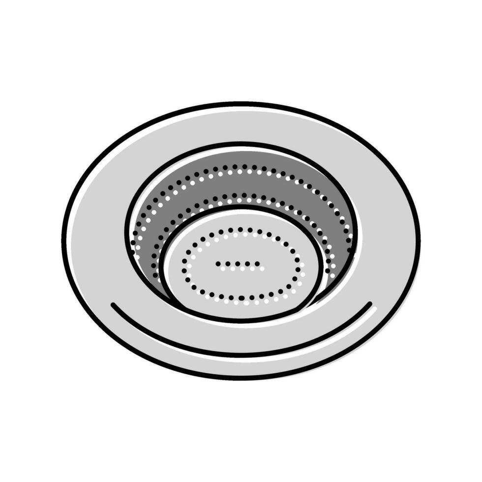 sink strainer home interior color icon vector illustration