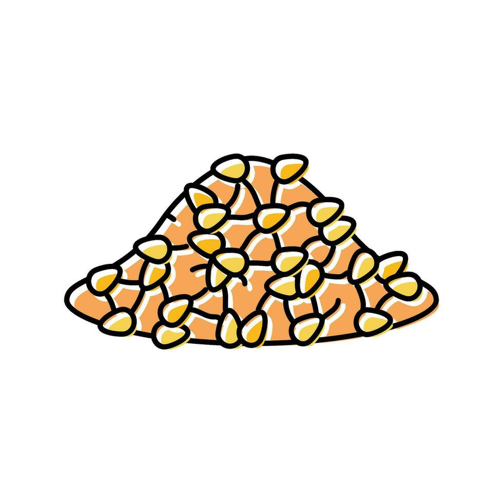 grain heap ripe wheat color icon vector illustration