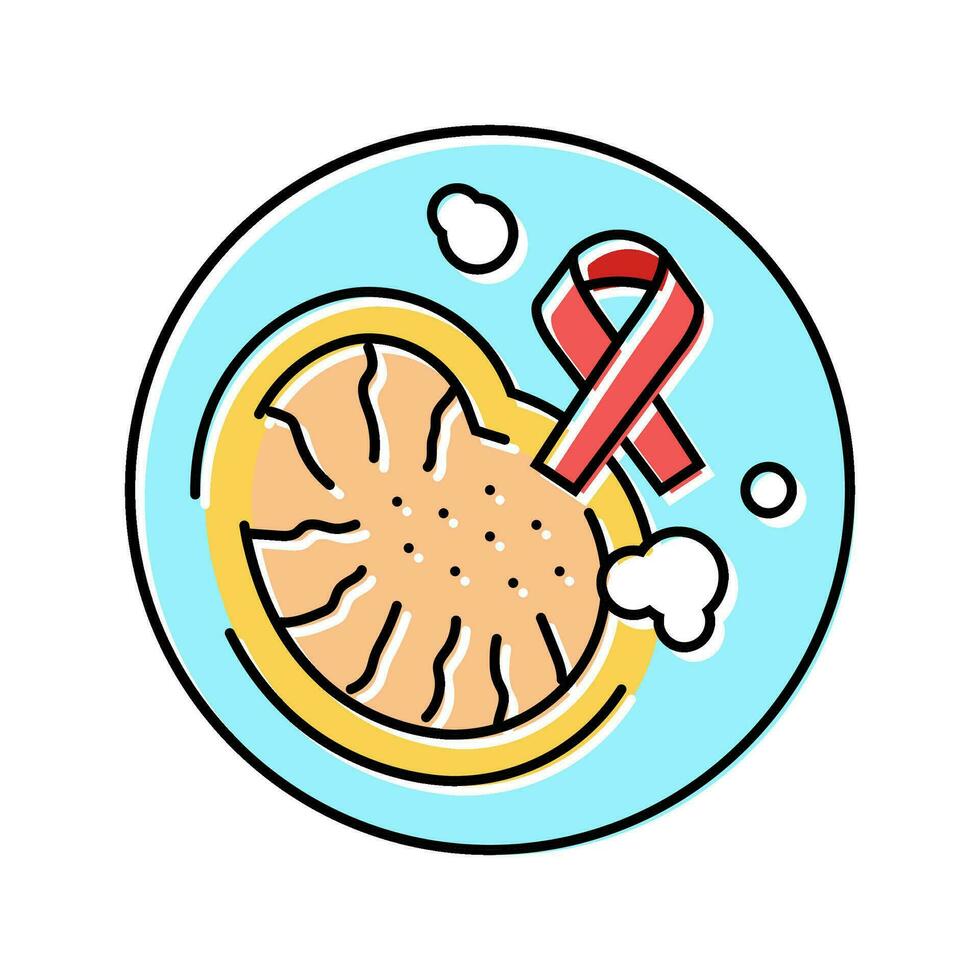 no Hodgkin linfoma cáncer color icono vector ilustración