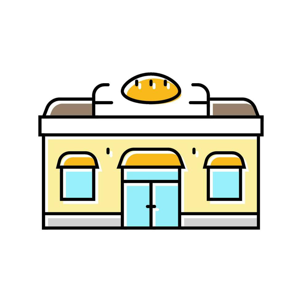 panadería tienda color icono vector ilustración