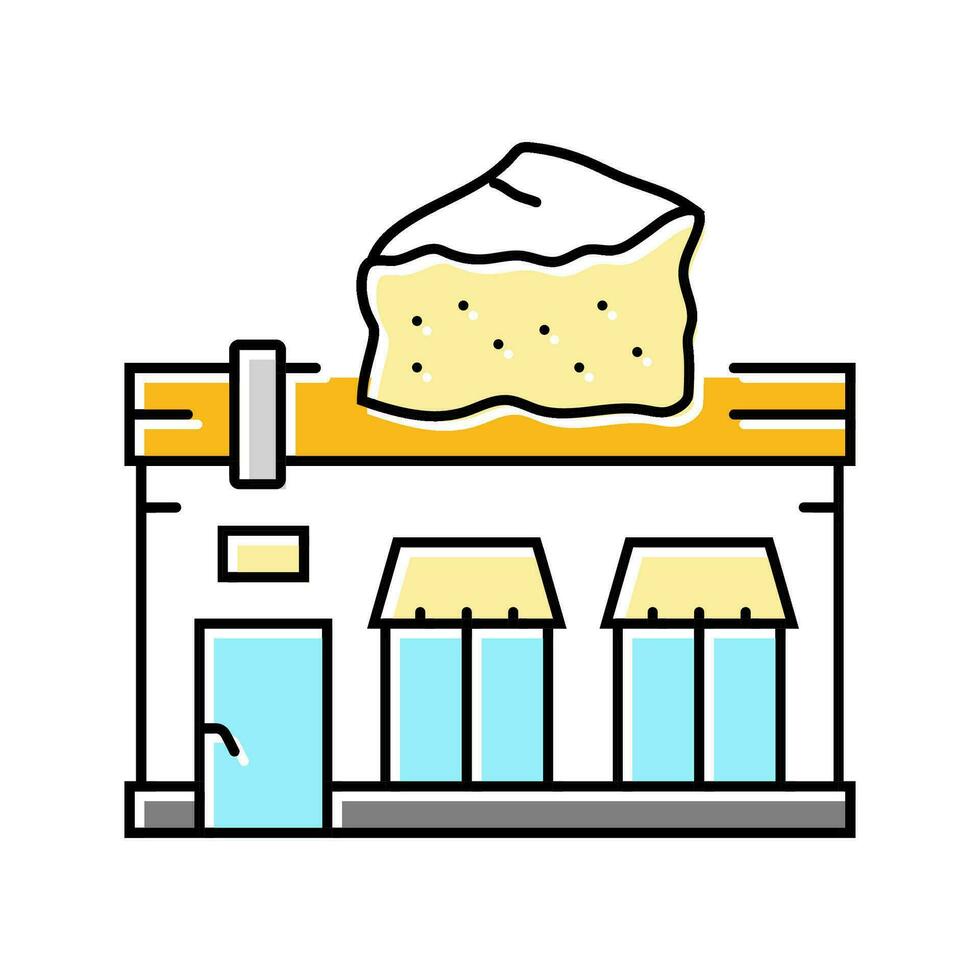 delicatessen shop color icon vector illustration