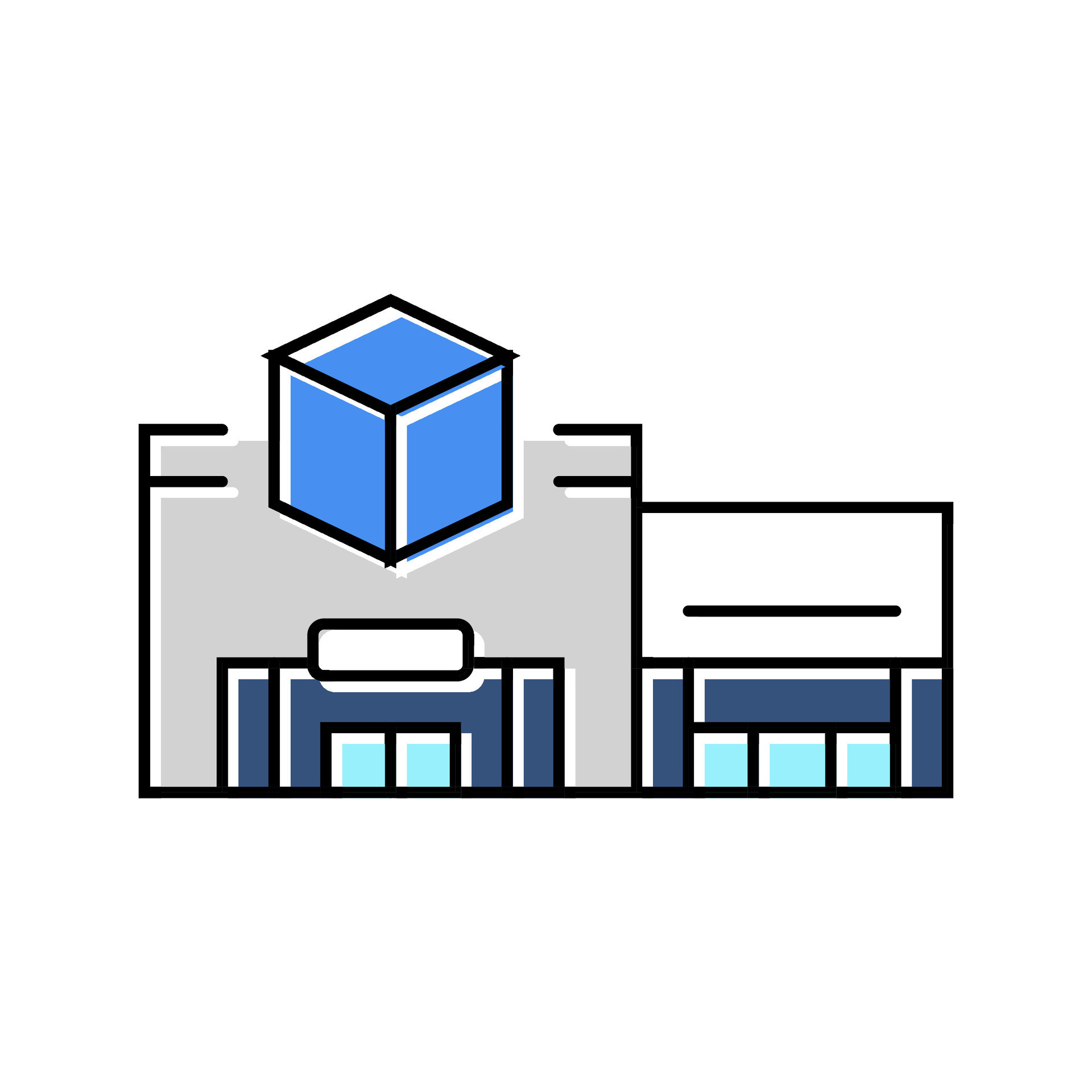 big box store shop color icon vector illustration 35452232 Vector Art