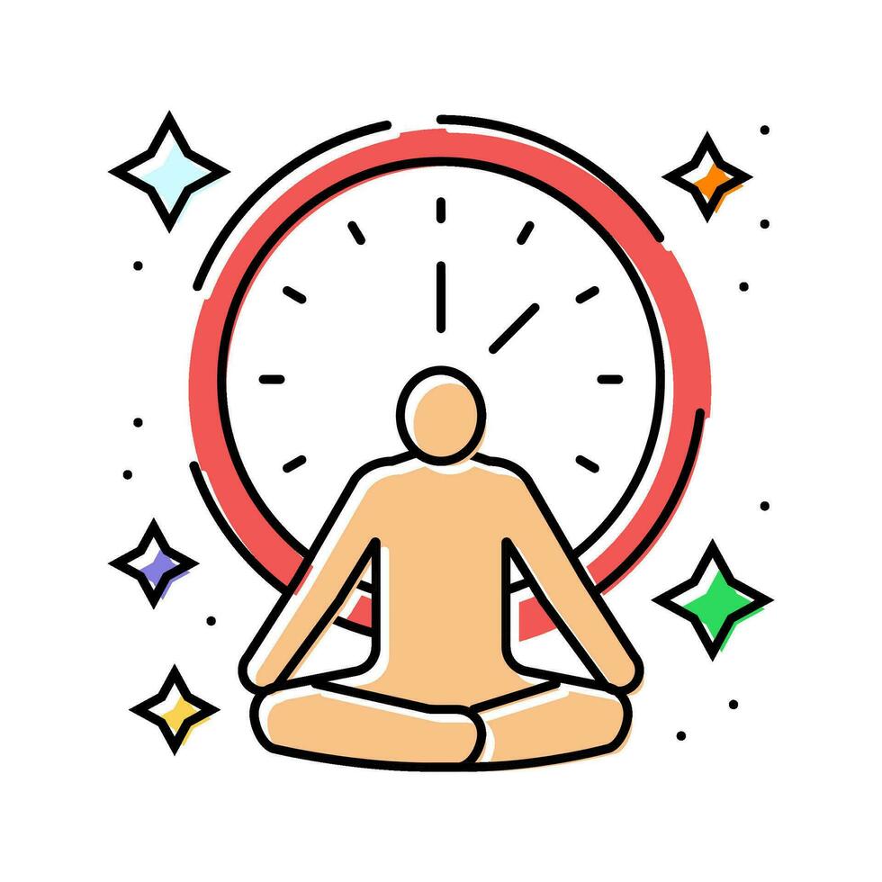 pose position yoga relax color icon vector illustration