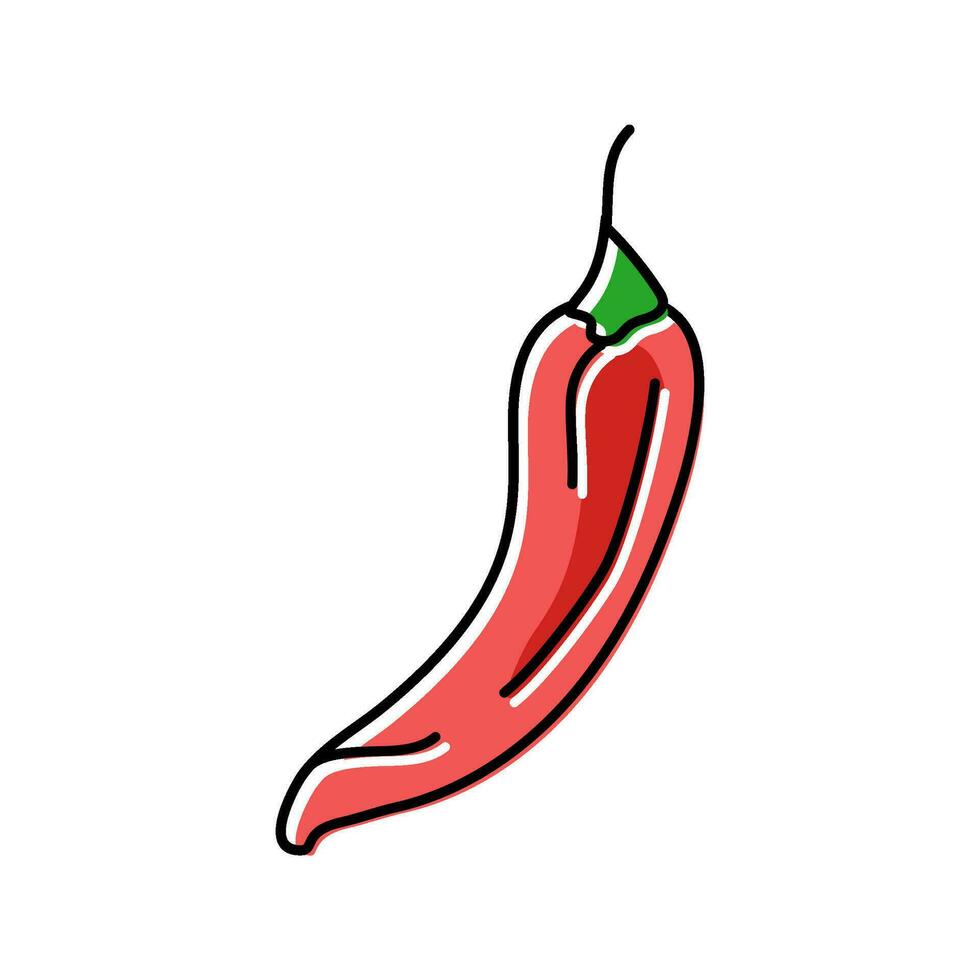 chili food herb color icon vector illustration