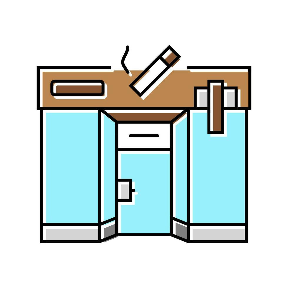 tobacconist store color icon vector illustration