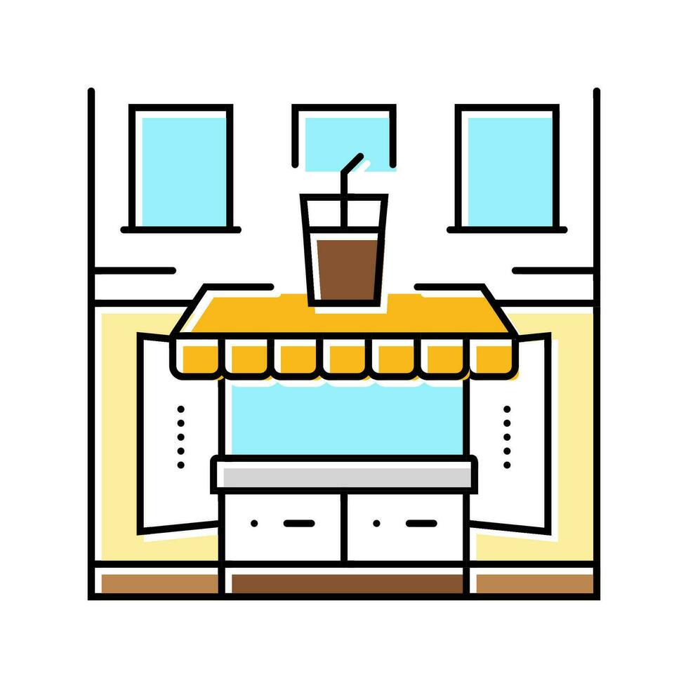 takeaway store color icon vector illustration