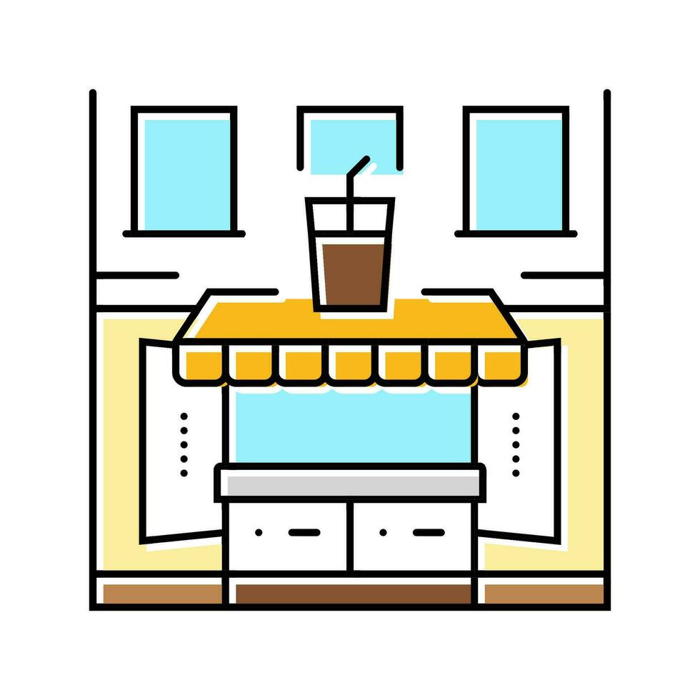 para llevar Tienda color icono vector ilustración