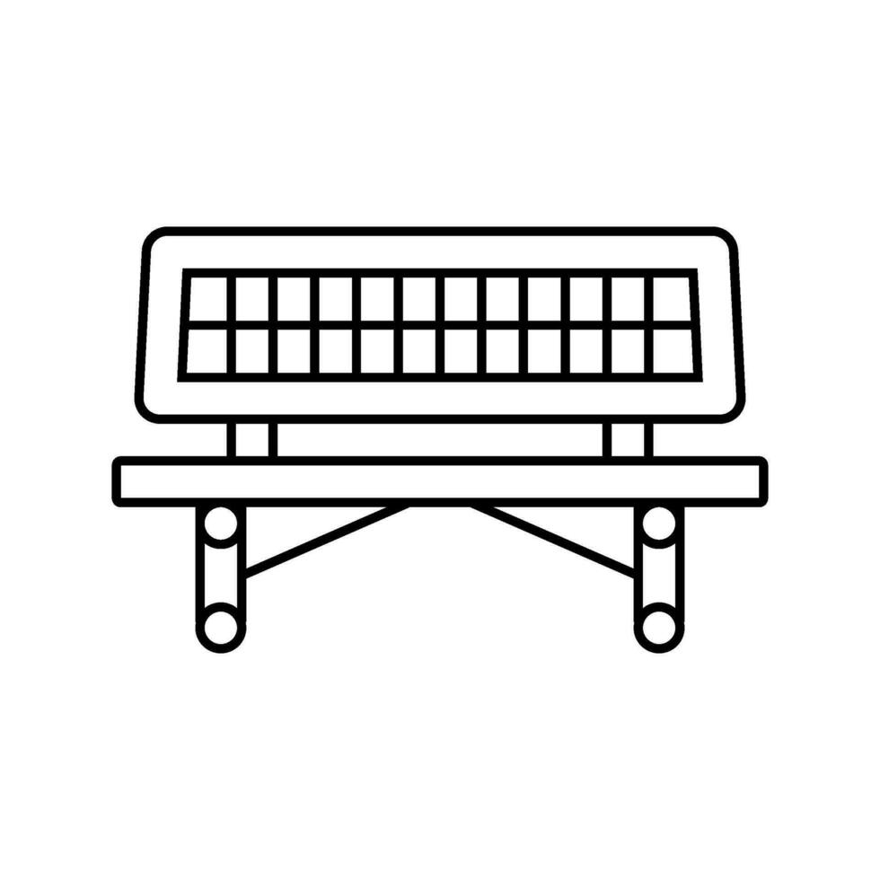 bench playground park kid play line icon vector illustration