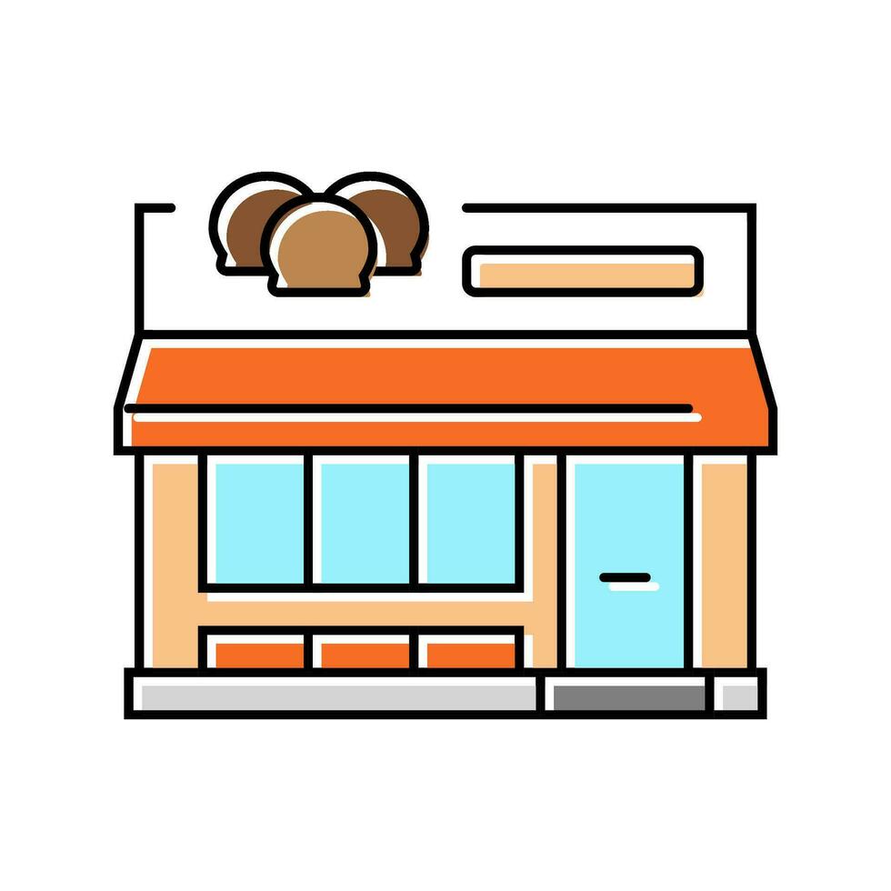 dulce tienda Tienda color icono vector ilustración