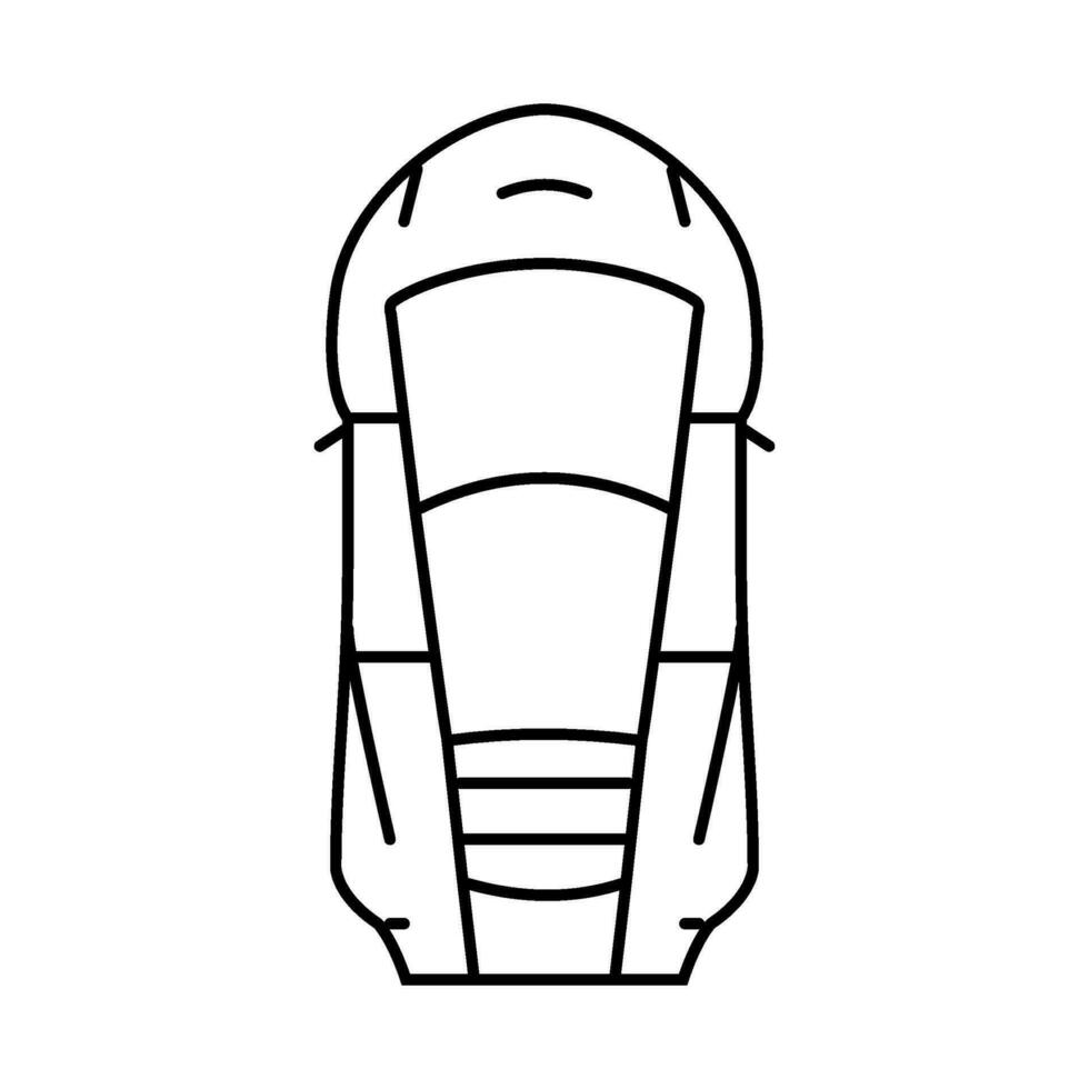 motor car top view line icon vector illustration