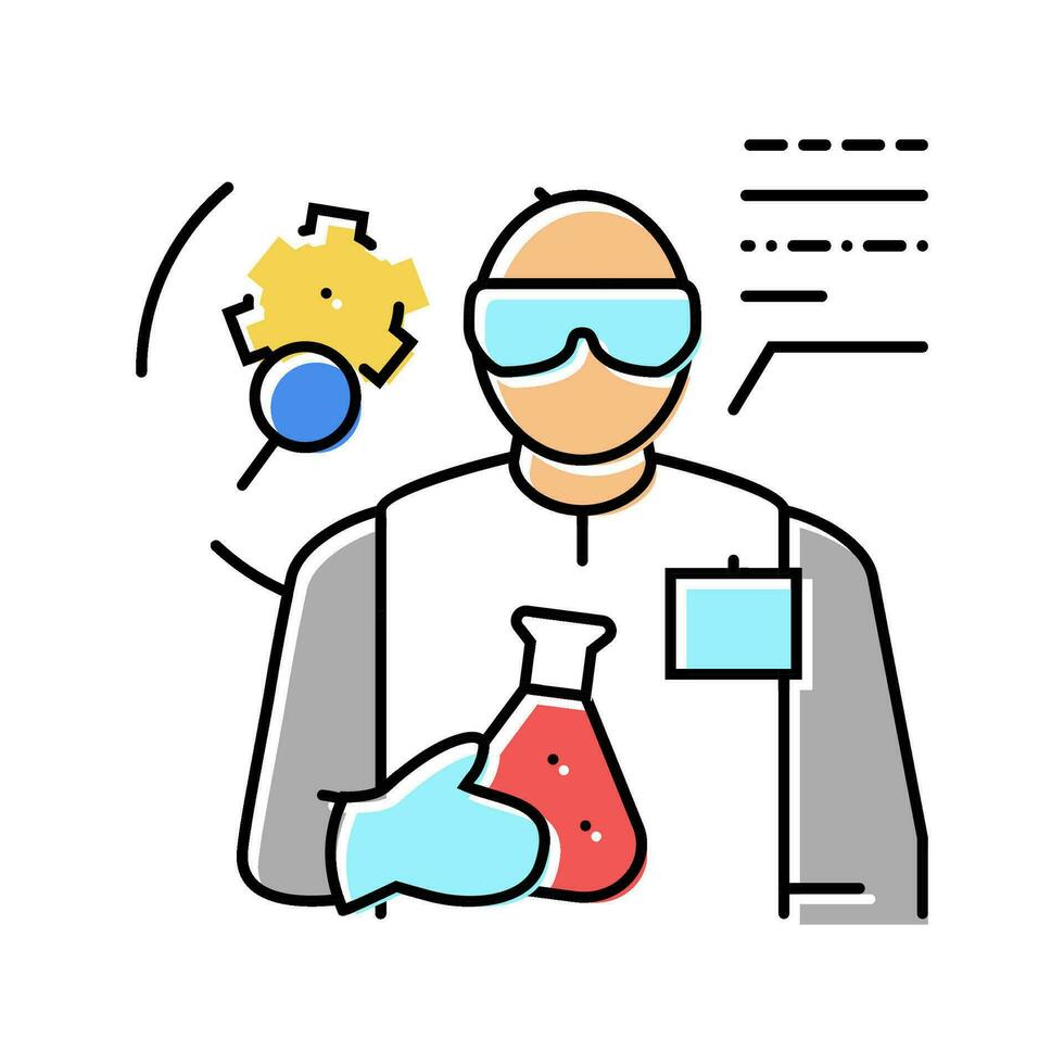 investigator scientist worker color icon vector illustration