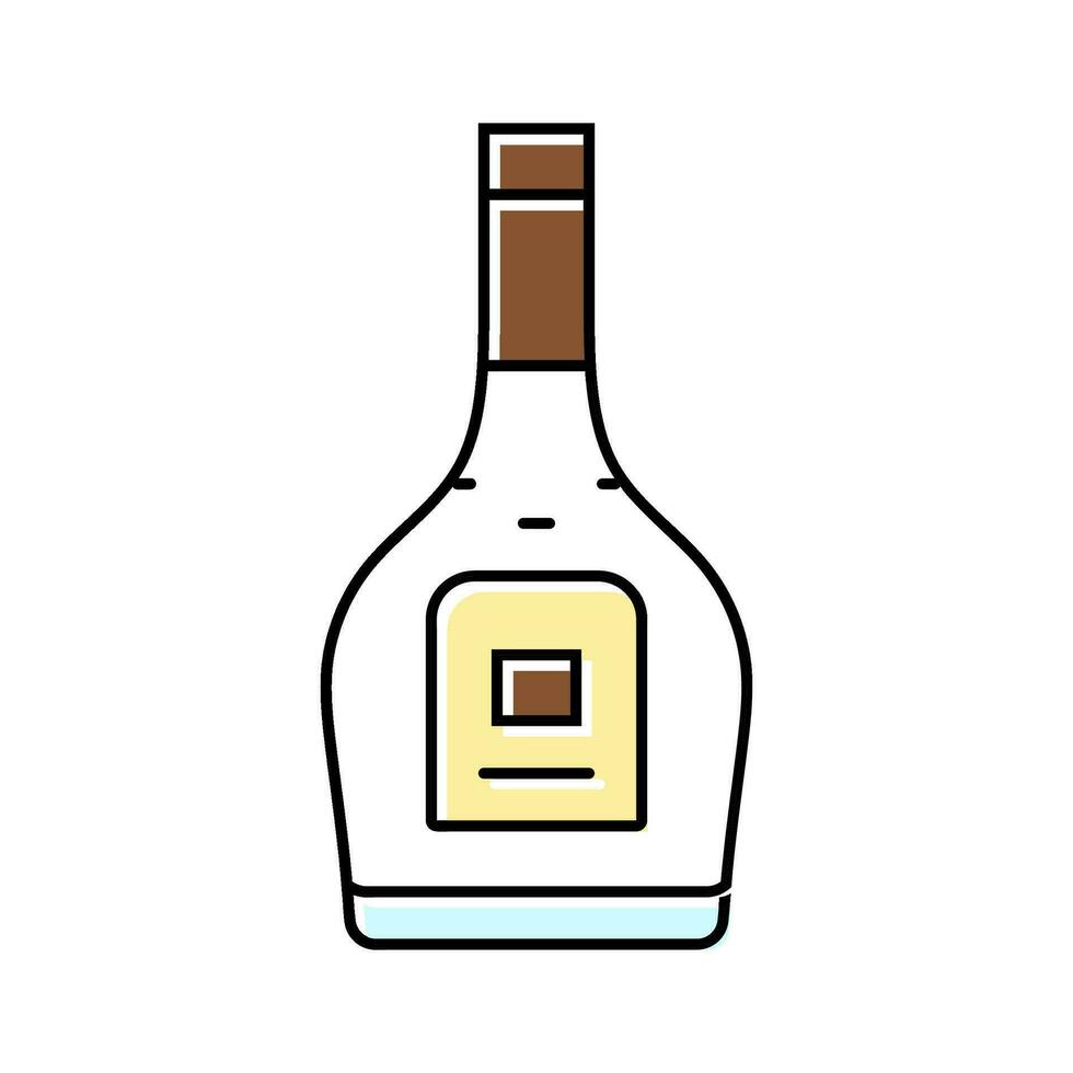 brandy vaso botella color icono vector ilustración