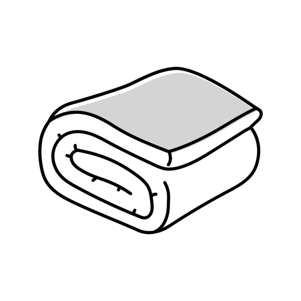 blanket bedroom interior color icon vector illustration
