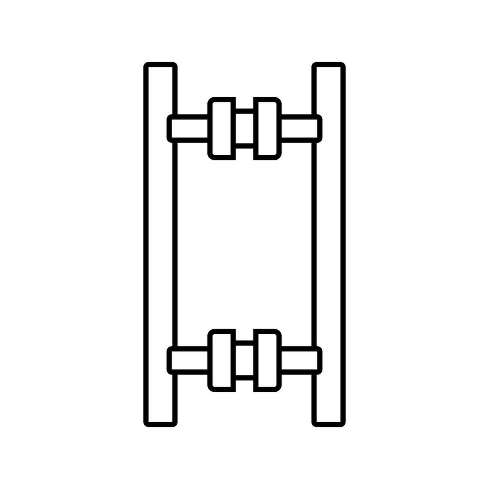 glass door hardware hardware furniture fitting line icon vector illustration