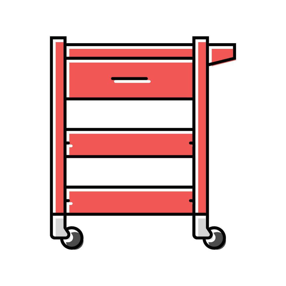 utility cart garage tool color icon vector illustration