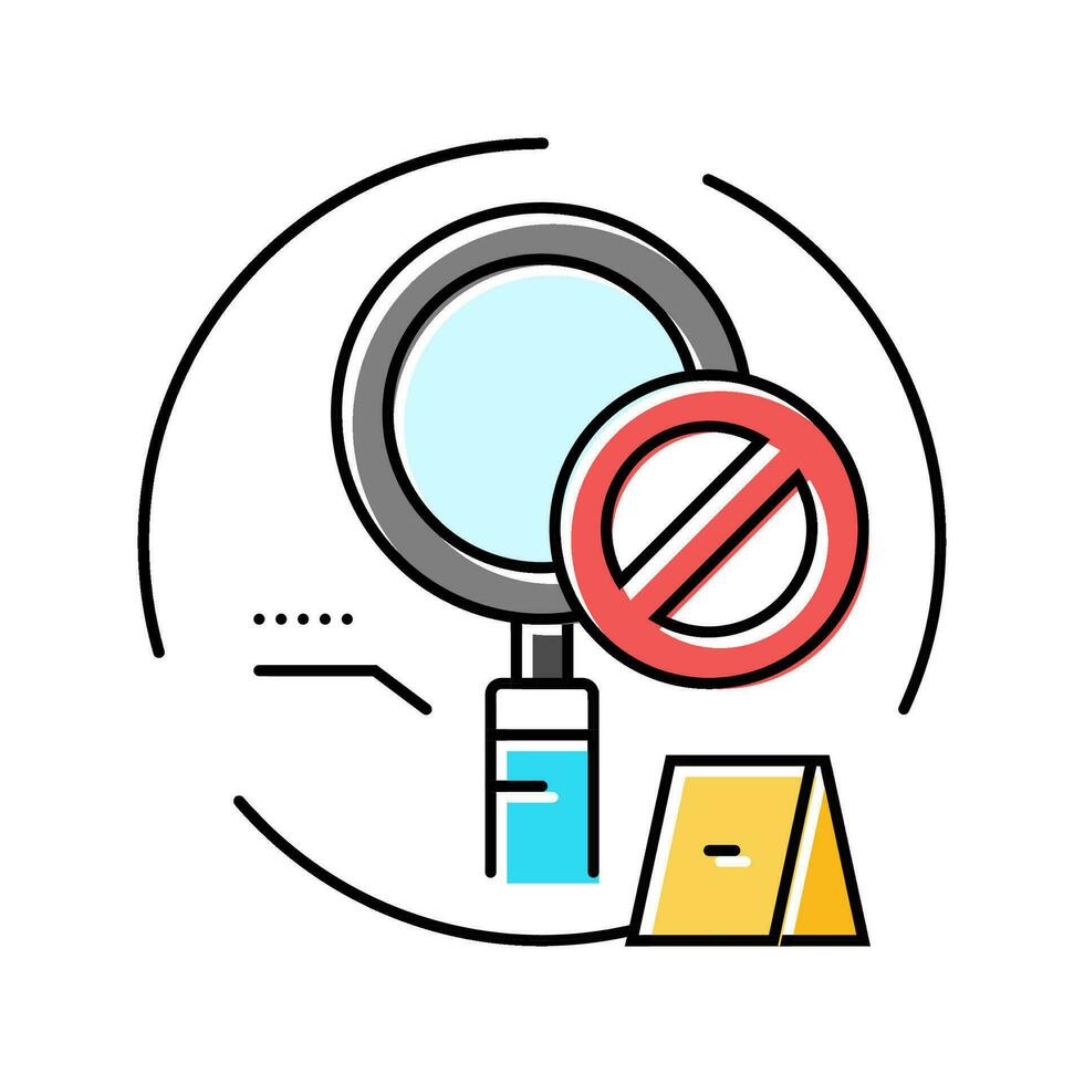 insufficient evidence crime color icon vector illustration