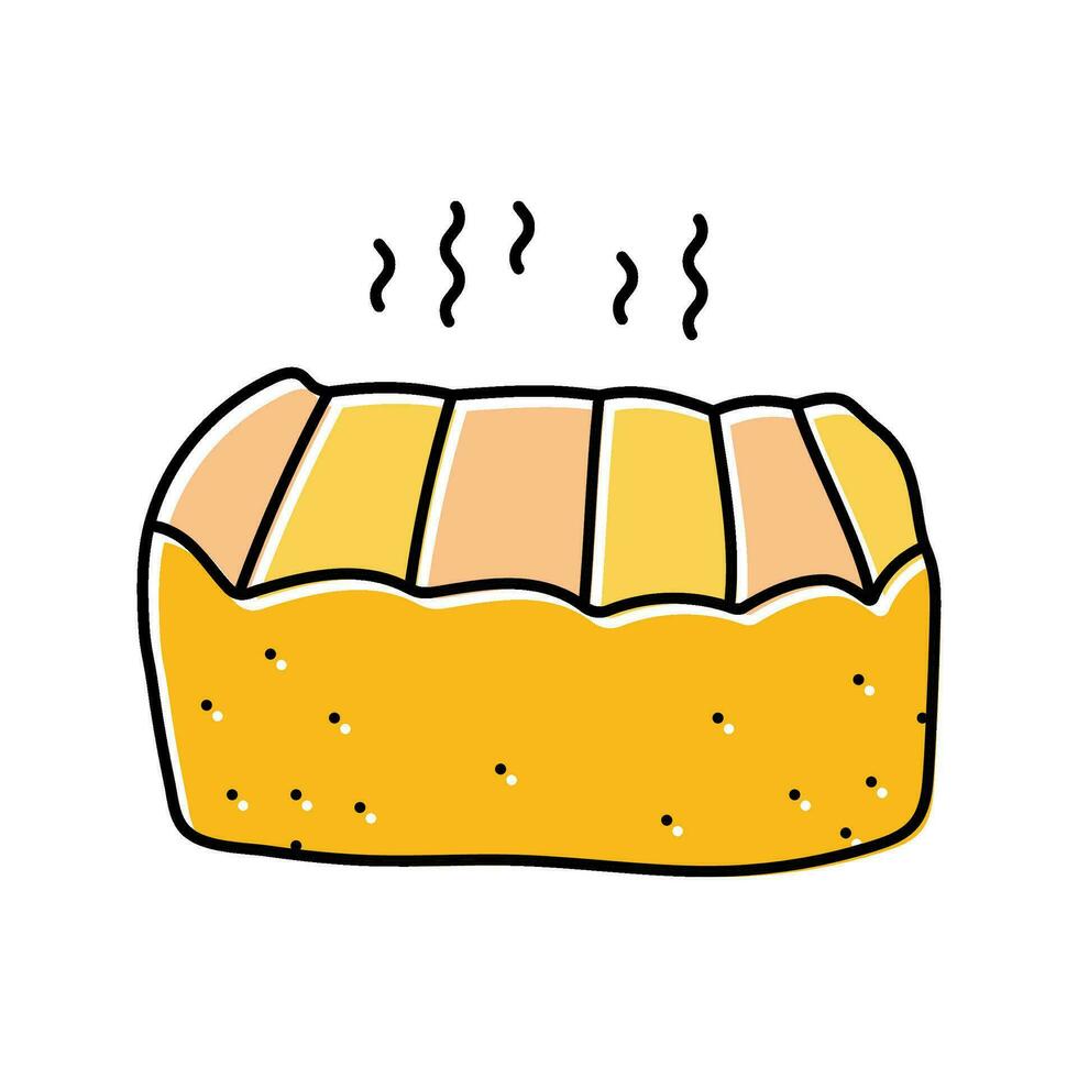 cheese smoked color icon vector illustration