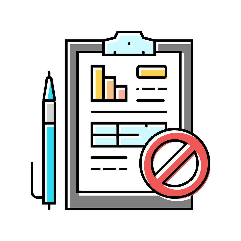 agreement rejecting color icon vector illustration
