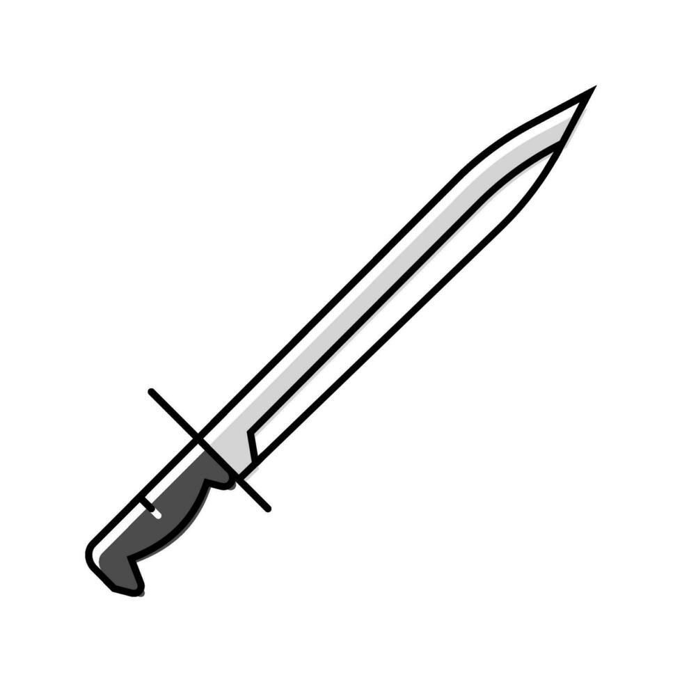 bayonet weapon war color icon vector illustration