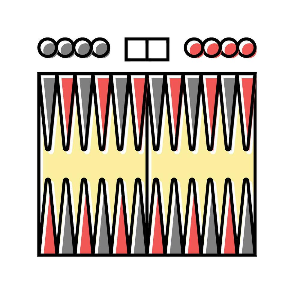 chaquete juego tablero mesa color icono vector ilustración