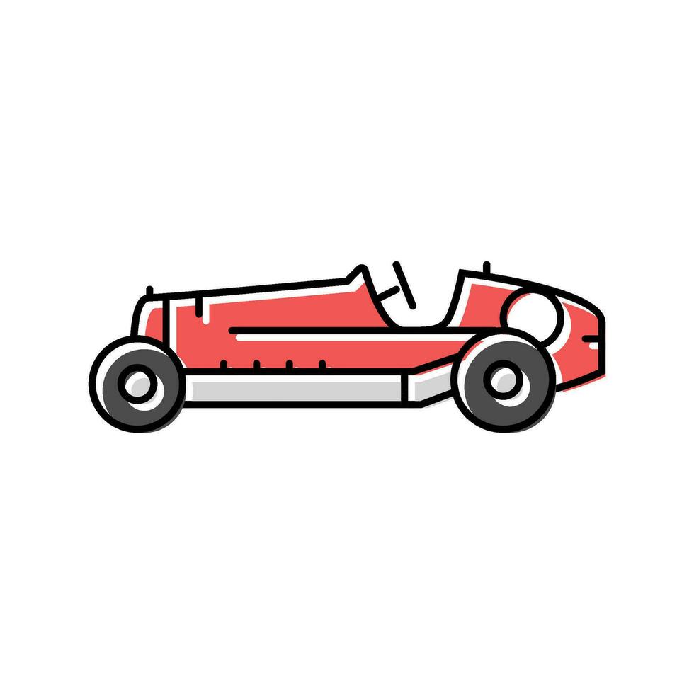 Clásico carreras coche vehículo color icono vector ilustración