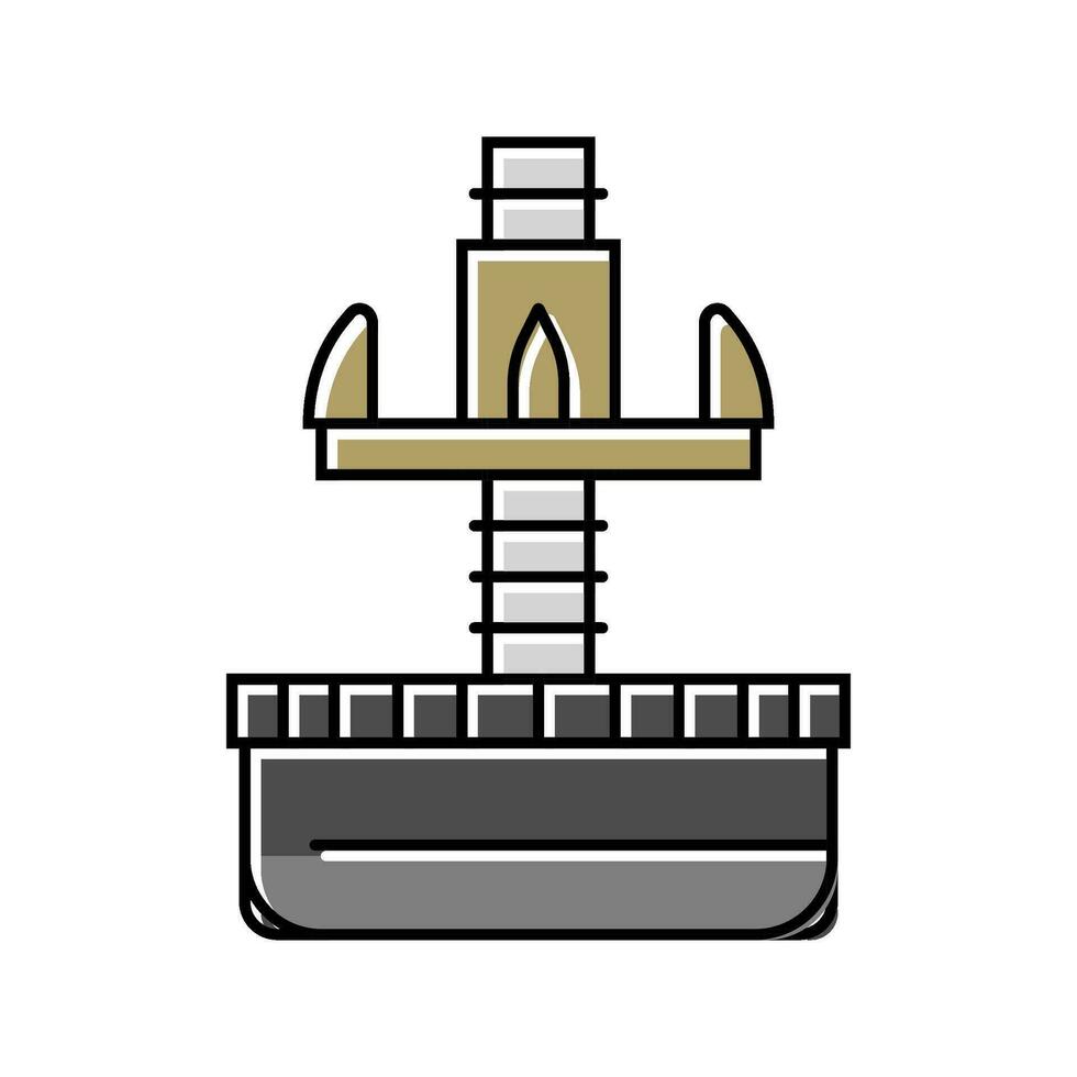 furniture leveler hardware fitting color icon vector illustration