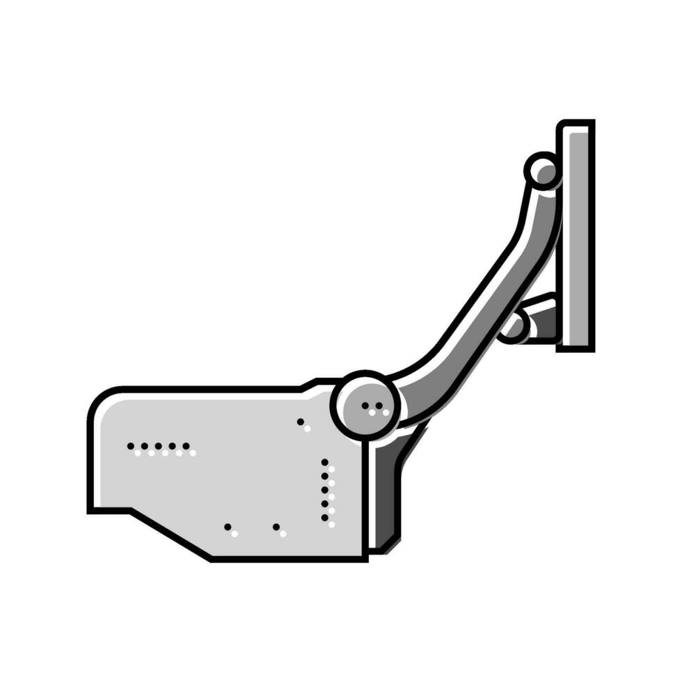 lift up fitting system hardware furniture fitting color icon vector illustration