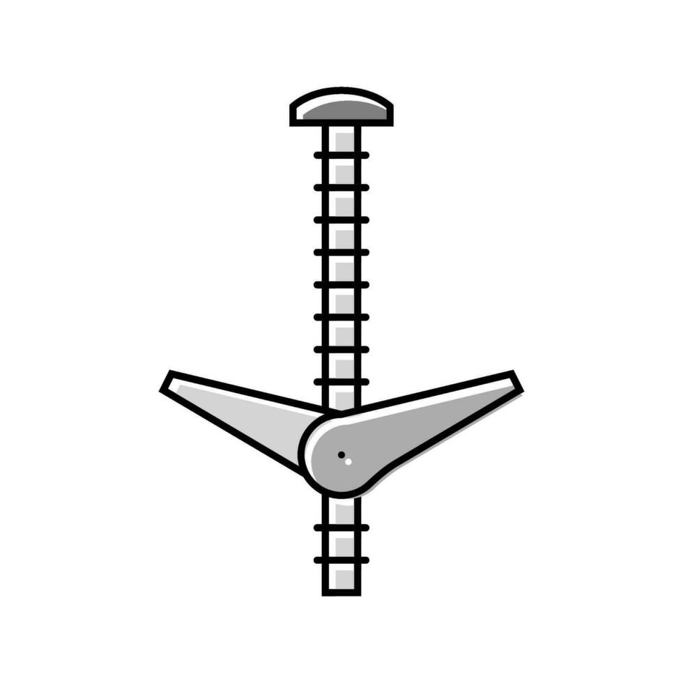 wall anchor hardware furniture fitting color icon vector illustration