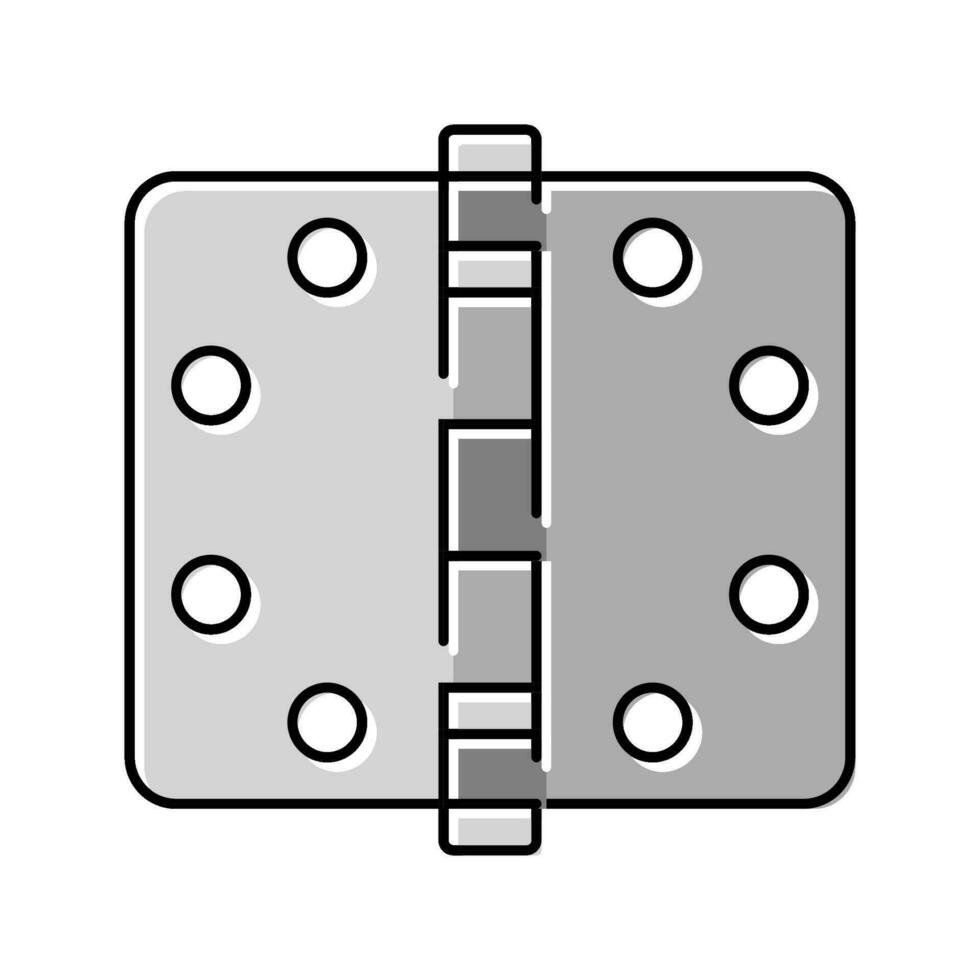 bisagra hardware mueble adecuado color icono vector ilustración