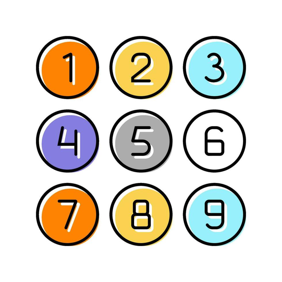 números matemáticas Ciencias educación color icono vector ilustración