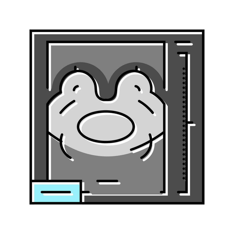 breast mri surgery color icon vector illustration