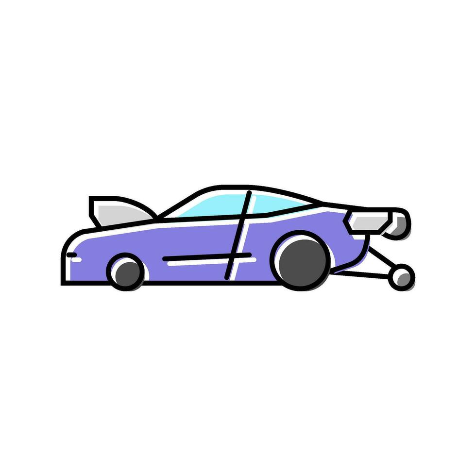 nitrous oxide racing vehicle color icon vector illustration
