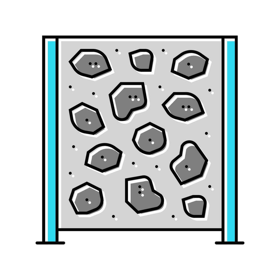 vertical climbing wall park kid play color icon vector illustration
