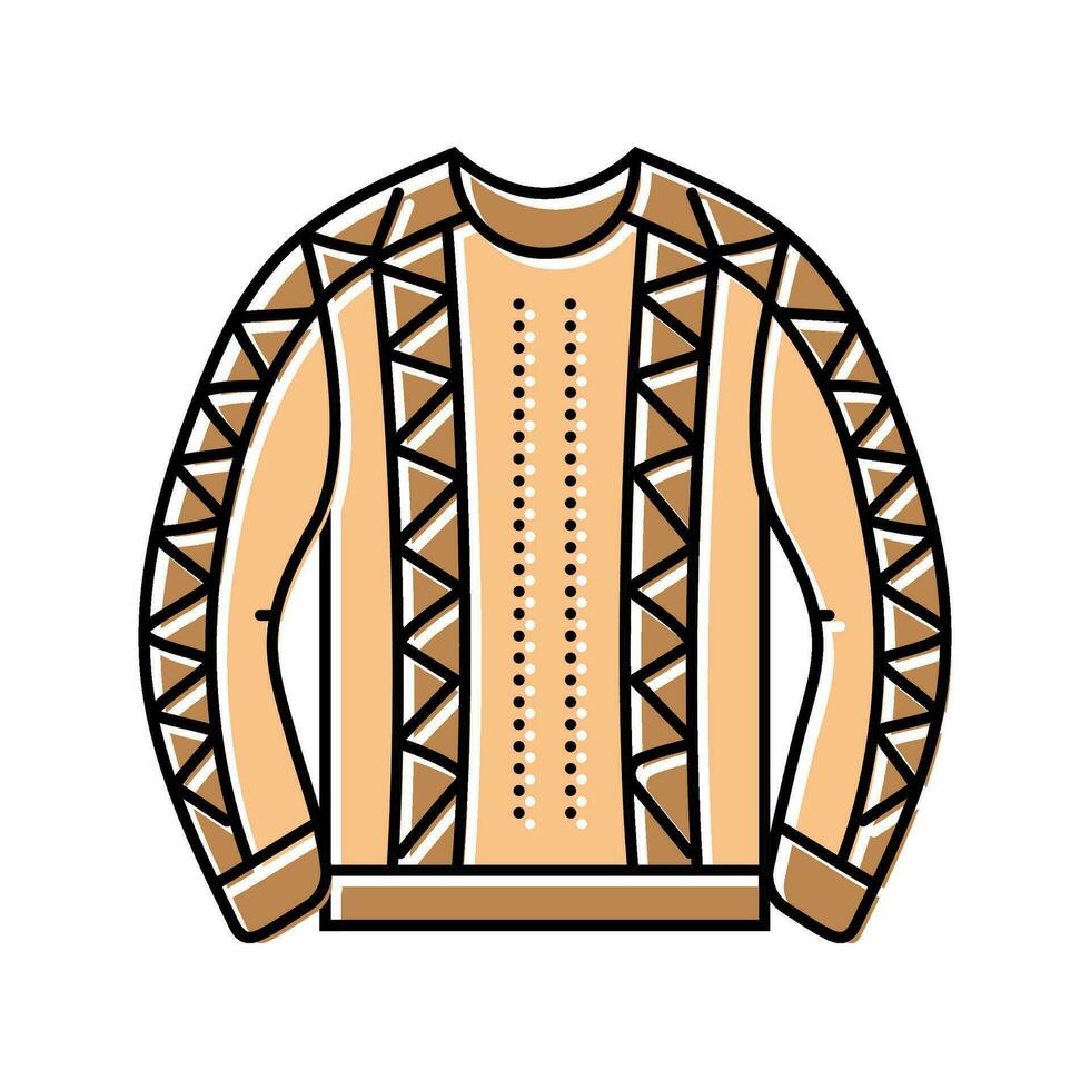 suéter tejido de punto lana color icono vector ilustración