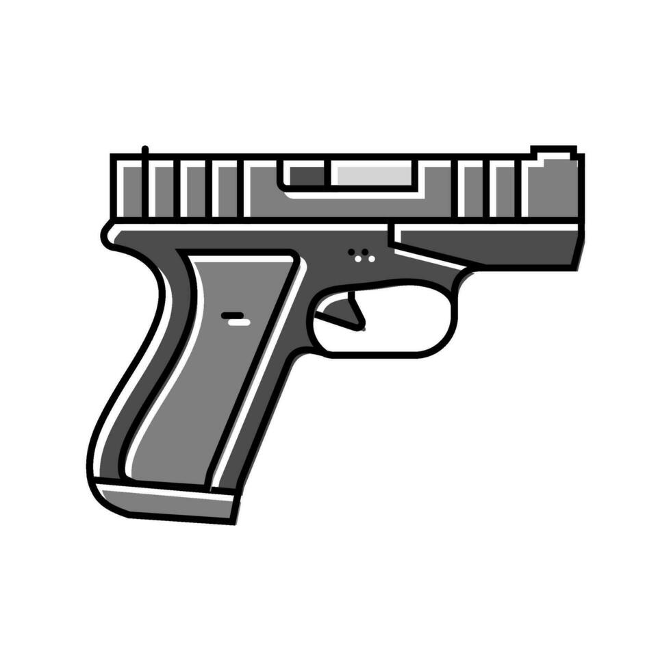 pistol weapon war color icon vector illustration