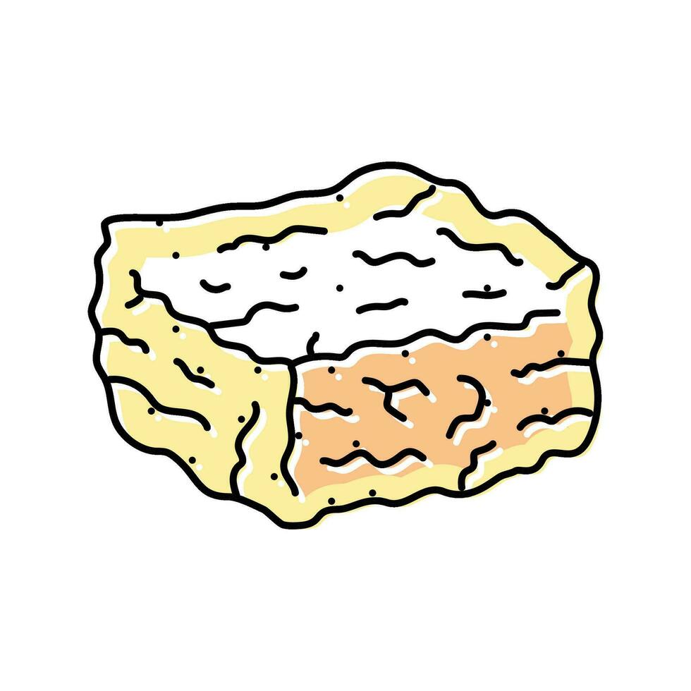 arroz crujiente trata comida bocadillo color icono vector ilustración