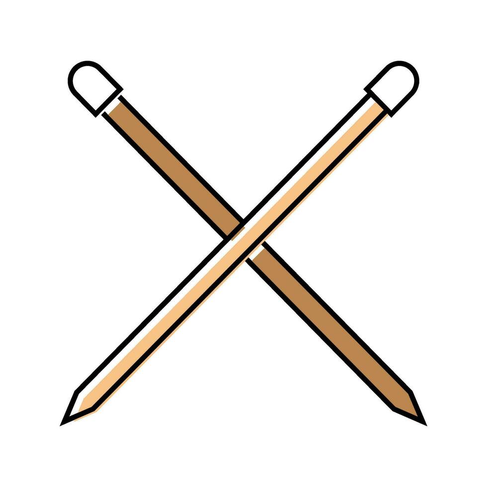 needles knitting wool color icon vector illustration