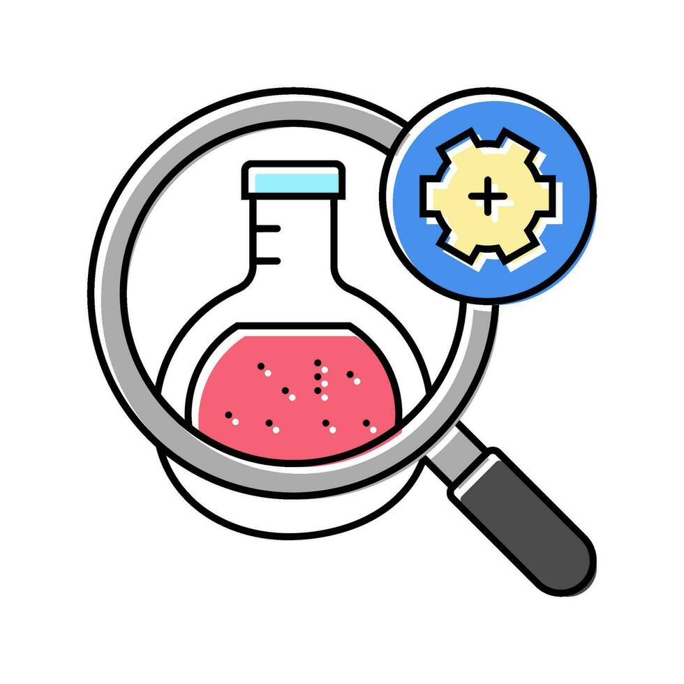 farmacología investigación biomédico color icono vector ilustración