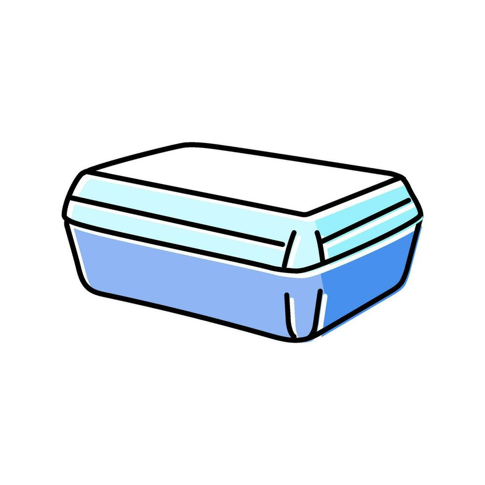 lunch box plastic school color icon vector illustration