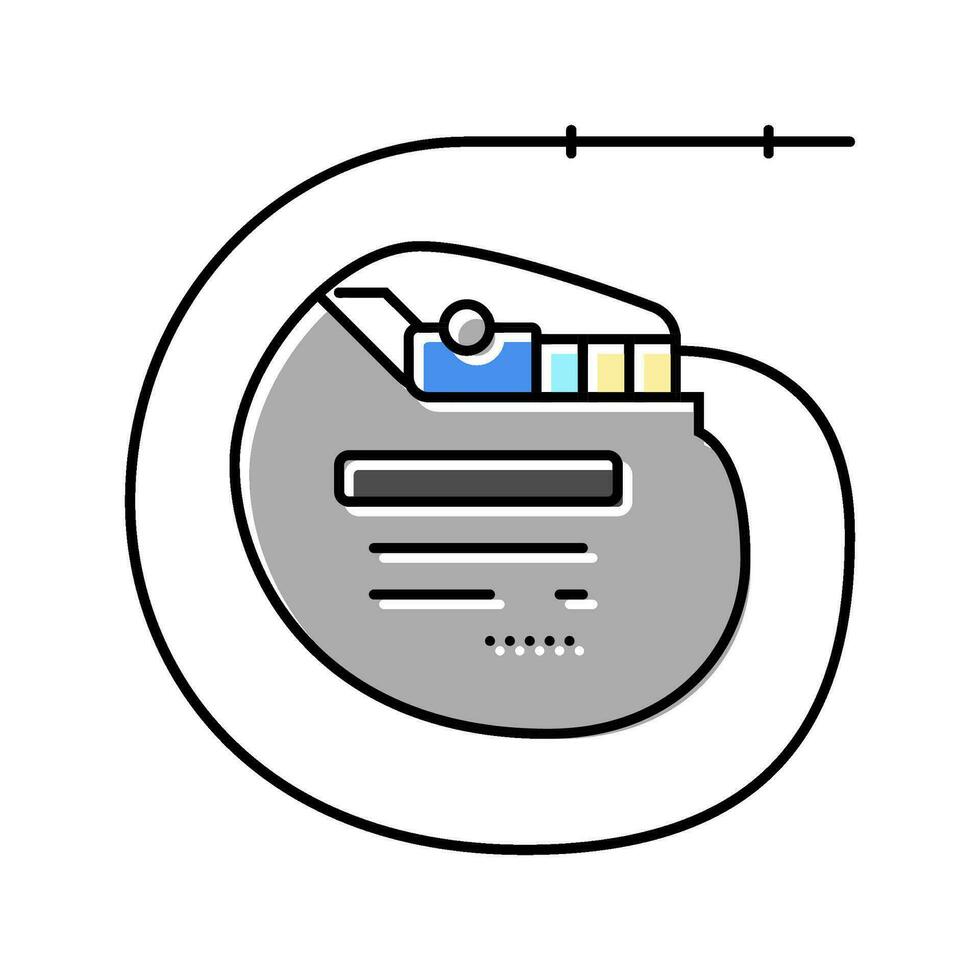 pacemaker biomedical color icon vector illustration