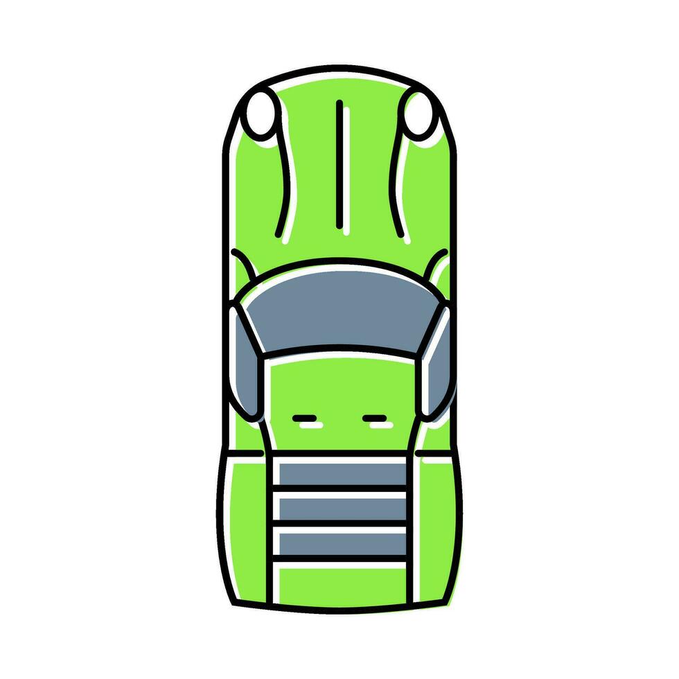 motion car top view color icon vector illustration