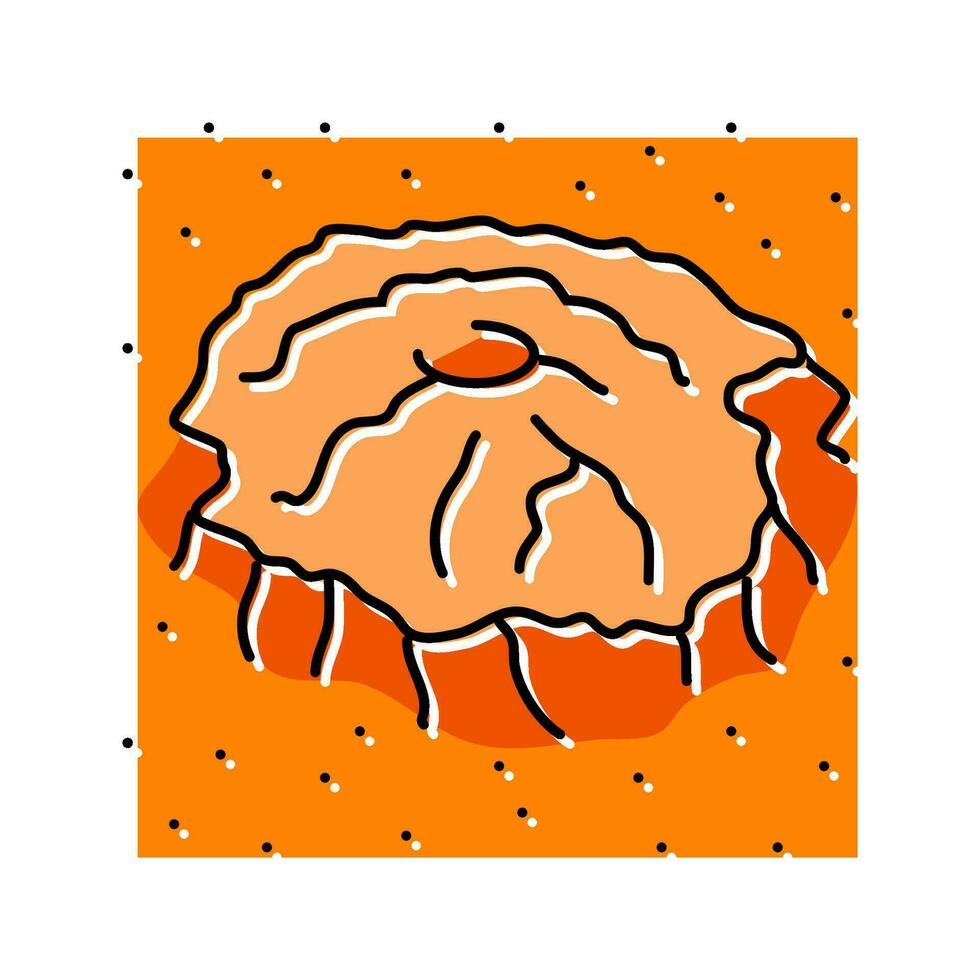 olympus mons volcano mars planet color icon vector illustration