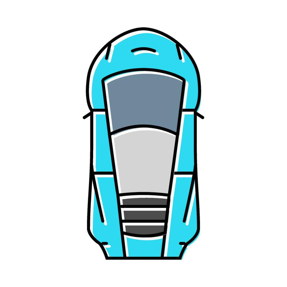 motor car top view color icon vector illustration