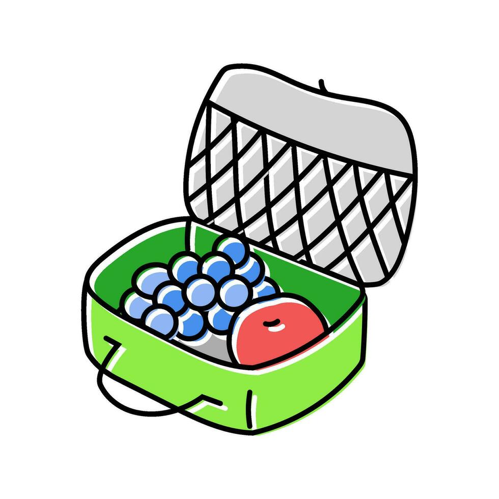 lunch box bag meal color icon vector illustration